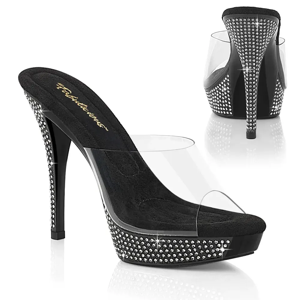 Mules strass Noires Fabulicious ATHENA-501