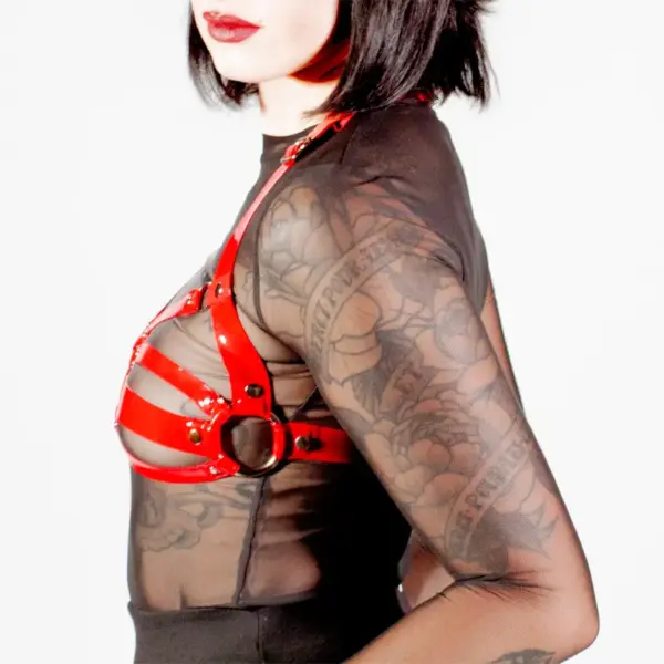 Harnais Latex LOLYPOP Rouge&NP – Image 2