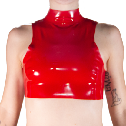 Top Latex Meg Rouge TailleS