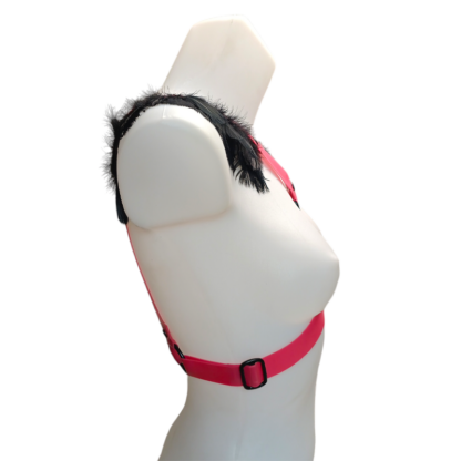 Harnais Latex Rose Plume Koko – Image 2