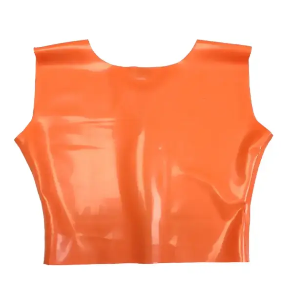 Top Latex Gaga Orange Taille L – Image 2