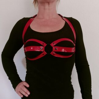 Harnais Latex LOLYPOP Rouge&BK