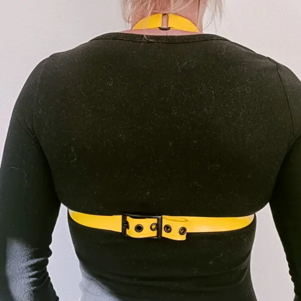 Harnais Latex LOLYPOP Jaune&BK – Image 3