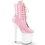 Bottines Plateforme Pink White
