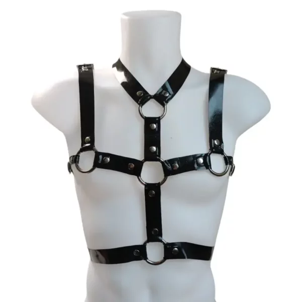 Harnais Latex Spirit T1 noir Couleur Argent