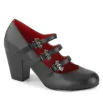 Escarpins Lanières Bat Cuir Noir