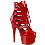 Bottines Lanières Rouge