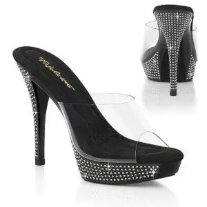 Mules strass Noires Fabulicious ATHENA-501