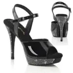 Sandales Strass Noir