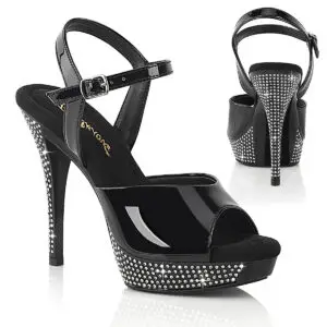 Sandale strass Noires Fabulicious ATHENA-509