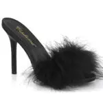 Mules Plumes Noires