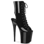 Bottine Ouverte Noir Vernis