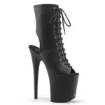 Bottine Ouverte Noir Mat
